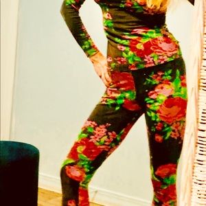 Rosebud vintage Betsey 1987 leggings and top
